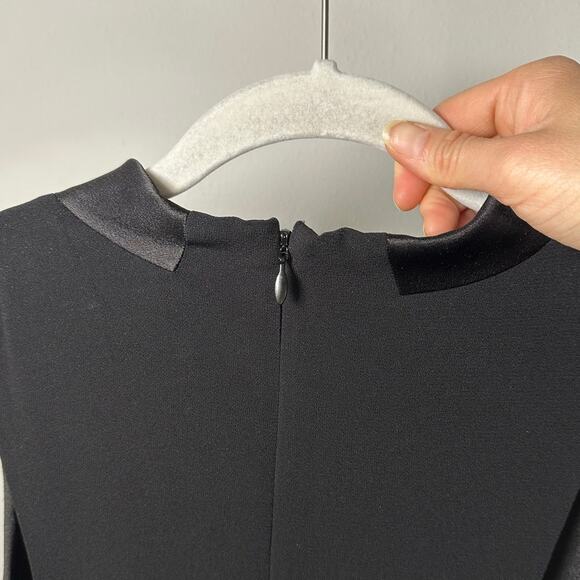 Halston Heritage Black High Draped Neck Sleeveless Dress Women's Large - Picture 11 of 11